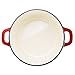 Zelancio Cookware 6-Quart Enameled Cast Iron Dutch Oven Cooking Dish with Self-Basting Lid, Red
