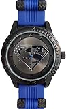 Superman Men's Blue Rubber Watch with Accents on Band (SUP9175)
