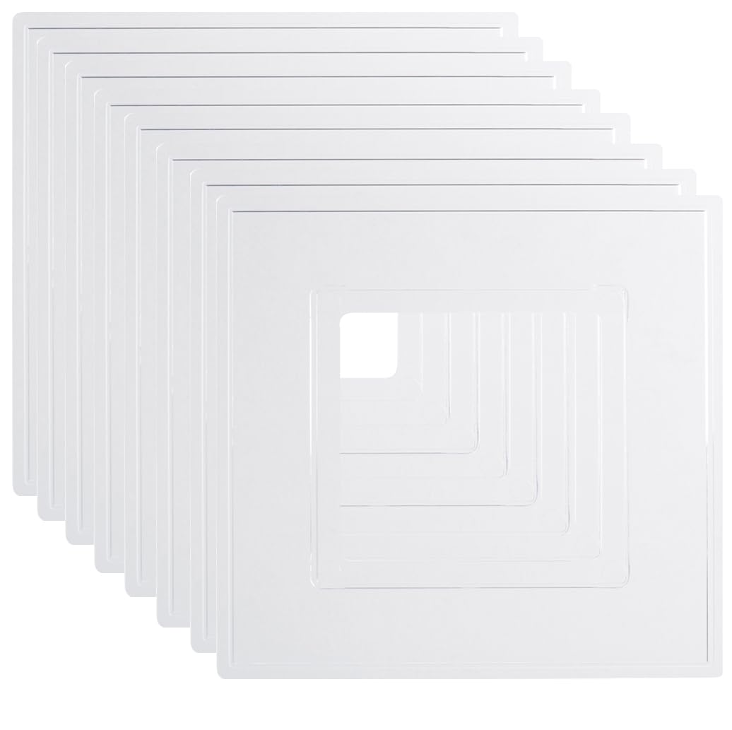 rhinocables - Single Socket Cover, Light Switch Cover for Wall Light - Plastic Plate, Light Switch Frame or Single Plug Socket Cover, Clear Back Panel - Great Home Improvement Accessories (8 Clear)
