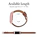 Mornex Leather Band Compatible for Fitbit Charge 4 and Charge 3 Smart Watch Wristband for Women and Men(Brown and Pink Connector)