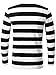 VETIOR Black White Striped Shirt Long Sleeve Casual Tee Shirts(Black,XL)