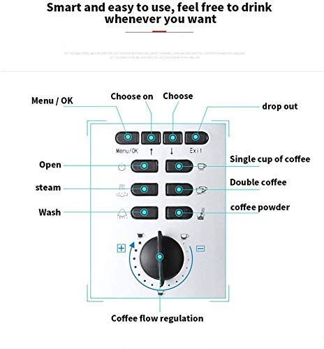 YQGOO Kaffeemaschine, Espressomaschinen Kaffeemühle Haushalt Automatische Sojamilchschäumer EIN italienisches Geschäft… – Bild 8