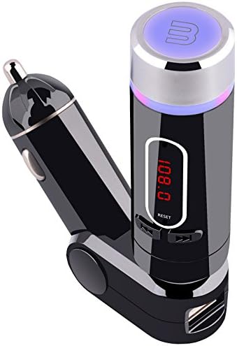 WORLDIGITAL Wireless Bluetooth FM Transmitter Radio Adapter In-Car Vehicle FM Modulator With Cigarette Lighter Supports USB Charger ,Micro SD Card,FM Transmitter ,Music Playing ,Hands-Free Calling