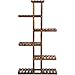 Giantex Flower Rack Wood Plant Stand 7 Wood Shelves 11 Pots Bonsai Display Shelf Indoor Outdoor Yard Garden Patio Balcony Living Room Multifunctional Storage Rack Bookshelf W/Hollow-Out Rackthumb 3