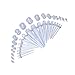 BodyJ4You 36PC Gauges Kit Ear Stretching 14G-00G Clear Acrylic Tapers Plugs Matching O-Ring Set