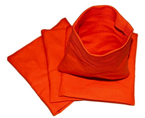 Tailor Spot Empty Cornhole Bean Bags (Set of 4) Standard ACA/ACO Regulation 25+ Colors (Orange) - Thumbnail 2