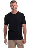 Black Cotton Short Sleeve Tee for Men