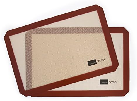 Domestic Corner - Non-stick Silicone Baking Mat - 16.5" x 11" - Set of 2