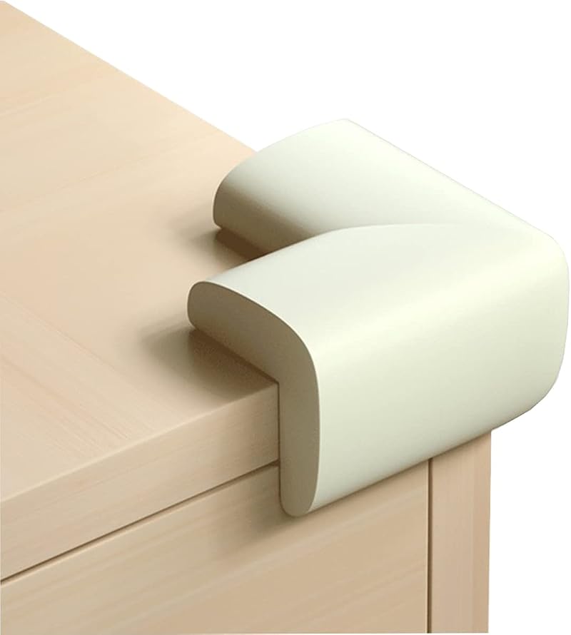 Vobulafy Safety Corner Protectors 4 Corner Guards Beige Baby Proofing