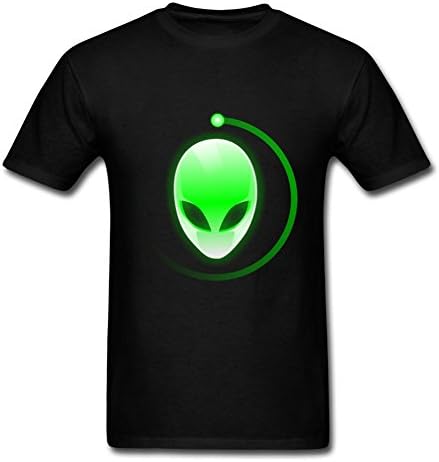 Black Design Alienware Greeen Large T-shirt For Men