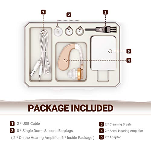 Digital Rechargeable Hearing Aids for Seniors, Personal Hearing