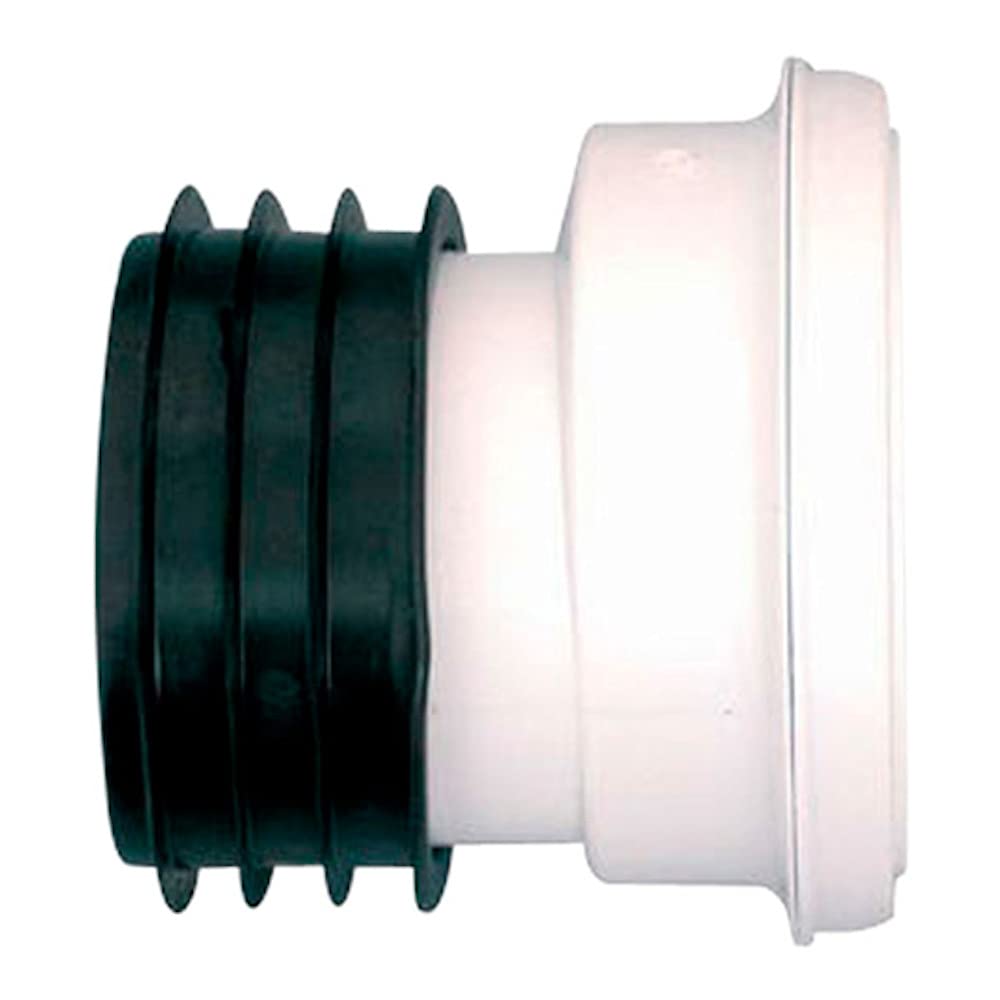 Merriway BH02929 Offset Outlet Pan Connector, White