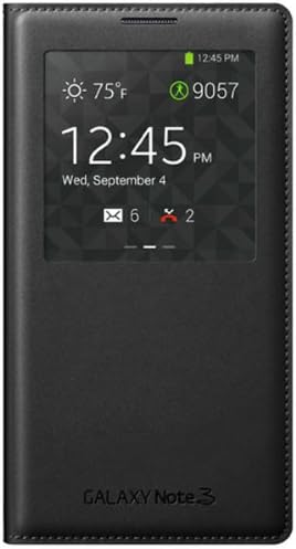 Samsung Galaxy Note 3 Case S View Flip Cover Folio - Black