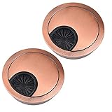 URBEST 2 Pcs Metal Grommets Wire Organizer Cable Cord Hole Round Cover for Computer Desk