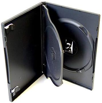Caja de color negro para DVD y CD, 10 unidades: Amazon.es: Oficina y papelería
