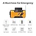 Emergency Crank Weather Radio, AM/FM/NOAA Hand Crank Portable Solar Radio with SOS Alarm, Battery Operated, LED Flashlight & Reading Lamping, 2000mAh Power Bank for Emergency Phone Charge（Orange）