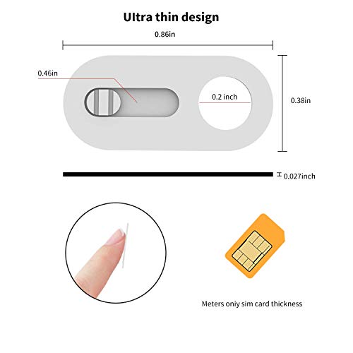 Webcam Cover Slide Ultra Slim Web Camera Cover for Computer, Dell HP Laptop, Mac, Mac Book Pro, Smartphone, Slider Camera Blocker Protect Privacy and Security (4 Pack)