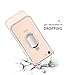 iPhone 7 Case,for iphone 8 case with 360° Rotating Ring Grip Holder Stand Compatible with Magnetic Car Mount Anti-Fingerprint Slim Cover for iPhone 7/7S/8 (clear)