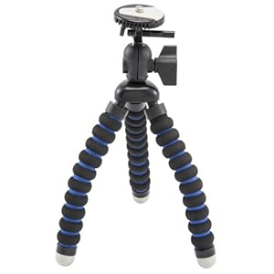 Arkon Mini Tripod Camera Mount for Canon Sony Fujifilm Samsung Nikon Cameras, Black/Blue