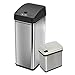 iTouchless 13 Gallon and 2.5 Gallon Automatic Touchless Sensor Kitchen Cans with Odor Control System, Includes 1 Waterproof Reusable “TRASH” Vinyl Sticker, Stainless Steel/02 Gal and 03 Gal