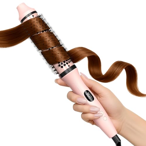 Brosse Soufflante Ronde 38mm 3 en 1, Volume & Boucles Naturelles, Technologie Ionique Anti-Frisottis, Double Tension Voyage, Effet Brushing Salon, Idée Cadeau Femme C257 23