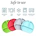 Silicone Suction Plates for Babies, Stick to High Chair Trays and Table, Divided Baby Dishes, Perfect Kids Plates, BPA Free