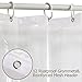 Wimaha Waterproof Shower Curtain Liner, with 3 Magnets Rustproof Grommets, Bath Shower Liner for Bathroom Stall Bathtub, 72 x 72, Clear