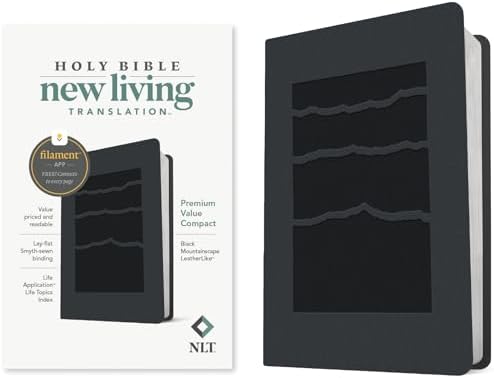 NLT Compact Bible, Filament Enabled (LeatherLike, Regal Lion Black
