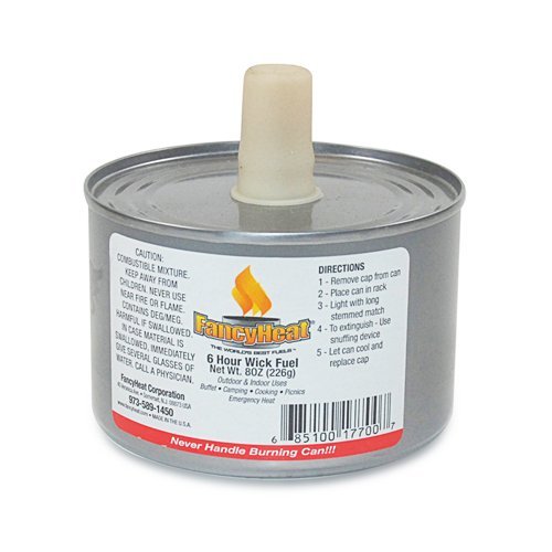 8 oz. 6 Hour Stem Wick Chafing Fuel Cans 24 per case