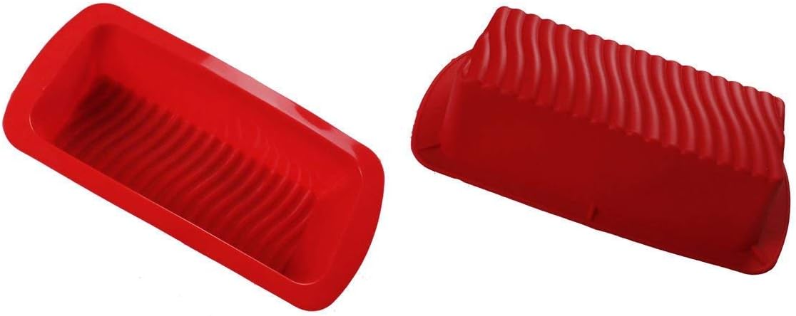 Original GMMH Silicone Baking Tin - Loaf Pan - Baking Mould - Cake Tin - Bread Pan - King Cake Pan - Red