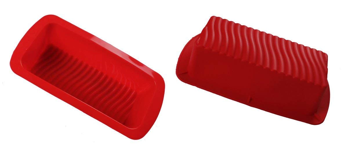 Original GMMH Silicone Baking Tin - Loaf Pan - Baking Mould - Cake Tin - Bread Pan - King Cake Pan - Red