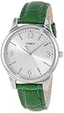 Timex Women’s T2P092TN Dark Green Croco Patterned Leather Strap Dress Watch, Watch Central