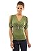 PattyBoutik Women's V Neck Cut Out Shoulder Short Sleeve Blouse
