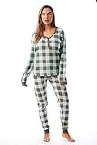 #followme Buffalo Plaid 2 Piece Base Layer Thermal Underwear Set for Women