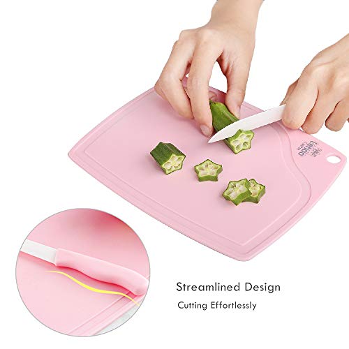 Lehoo Castle Ceramic Knife, Ceramic Scissors Baby Food, Fruit Peeler and Cutting Board 4 pcs Kitchen Set, Stainless Baby Scissors with Cover, Portable Safety Food Cutter (Pink) - Thumbnail 4
