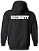 Joe's USA Security- Event Staff Safety Shirts, Black Hoodie Printed 2 Sides