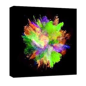 Canvas Wall Art Colorful Powder Canvas Prints Home Artwork Decoration for Living Room,Bedroom - 12x12 inches