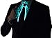 NEON NIGHTLIFE Light Up Neck Tie for Men, Aqua