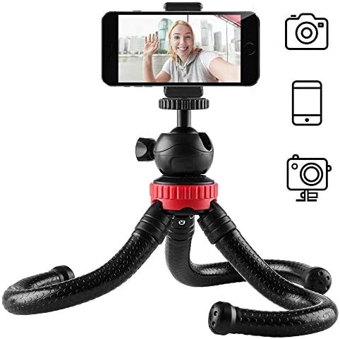 MaxTeck Premium Phone Tripod, Flexible Tripod for Phone, Mini Tripod Stand Holder for Camera and Action Camera(without action camera mount)