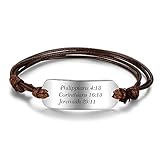 Tian Zhi Jiao Custom Engraved Name Bracelets for Women Stainless Steel Bangle Personalized Fathers Day Bracelet for Men