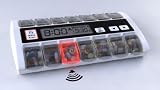 MED-Q Digital Pill Box Organizer, 2 Beep Reminder, LED Alert, BLUE