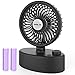 OPOLAR Mini Oscillating Desk Fan with 5200 mAh Capacity, USB Personal Tabletop Fan with Stepless Speed Regulation, Whisper Quiet, Strong Wind, Swiveling Cooling Fan for Office Home