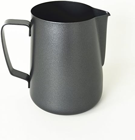 Wingkin 32oz non-stick coating Stainless Steel Milk Frother Pitcher for Espresso Coffee Machine, Cappuccino Latte Making, colour choice (black)