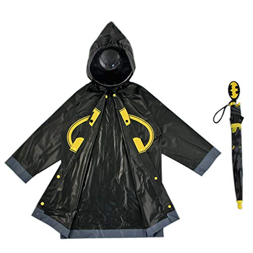 DC-Comics-Little-Boys-Batman-or-Superman-Slicker-and-Umbrella-Rainwear-Set