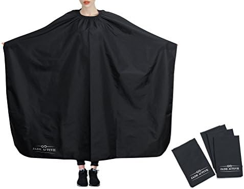Barber Gown - Hairdresser Cape - 100% Nylon - Adjustable Clasp - Suitable for Adults + Children - Perfect for Professional Hairdressers (4 Pack)