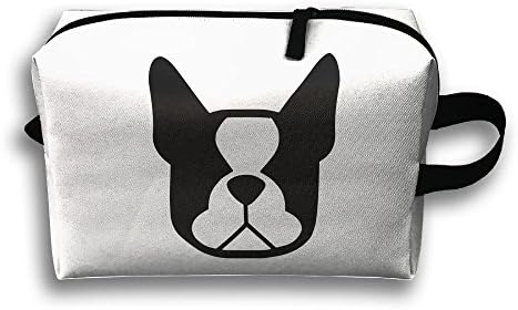 Boston Terrier Dog AABB Travel Bag Large Toiletries Bag Cosmetic Pouch Pencil Case Tote Multifunction Organizer Storage Bag