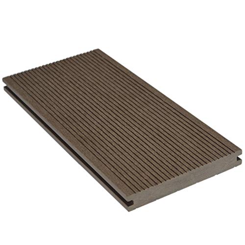 HORI® WPC-Terrassendielen massiv braun I Komplett-Set inkl. 40x60 mm Unterkonstruktion & Clips I Dielenlänge 2,90 m I…