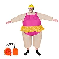 MaiYi Adults/Kids Inflatable Sumo Wrestlers Costume Blow Up Plump Ballerina Costume