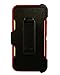 WallSkiN Turtle Series Cases for iPhone 7 / iPhone 8 (Only) Full Body Protection with Kickstand & Holster - Garnet (Red/White)