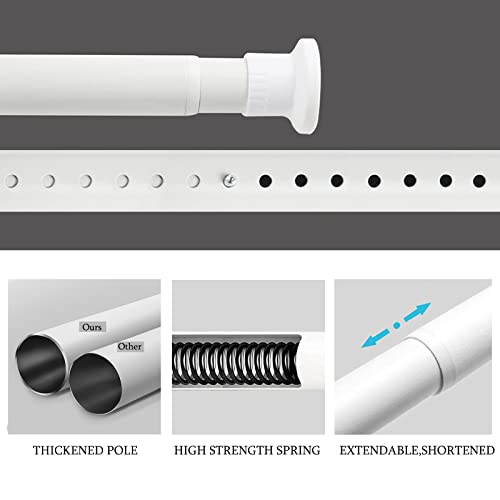 Room Divider Tension Curtain Rod, 2843" Spring Tension Rods, Rust